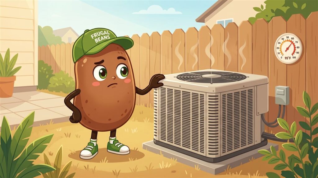 Bo checks an outdoor air conditioner on a hot day before paying an AC repair cost
