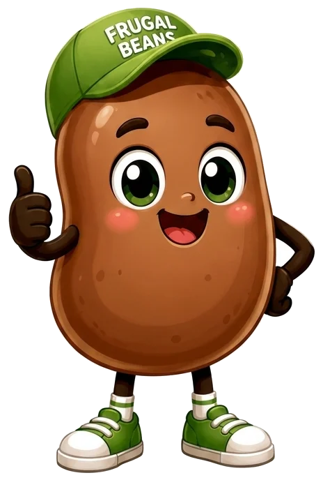 Bo, the Frugal Beans bean, giving a thumbs-up